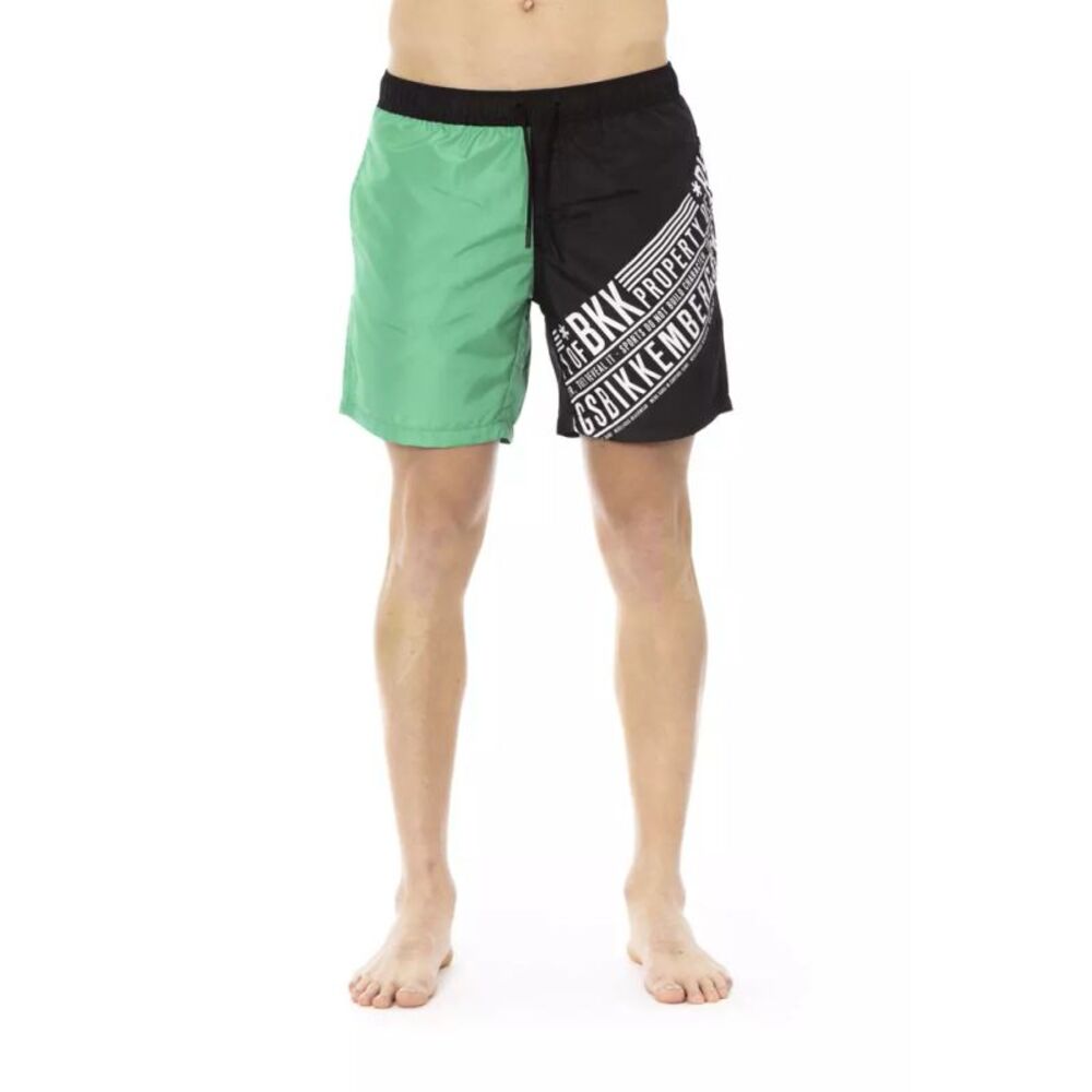 Bikkembergs Green Polyester Men Swim Men's Short